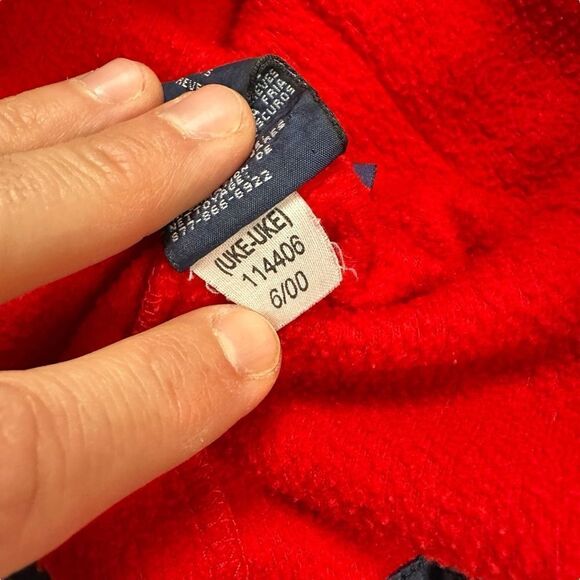 Tommy Hilfiger Jacket Women Large Red Full Zip Fleece Vintage 90s/00 - Picture 6 of 7